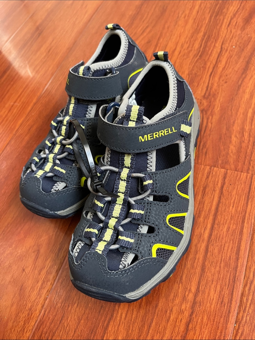 Merrell Kids Navy and Lime Water Shoes